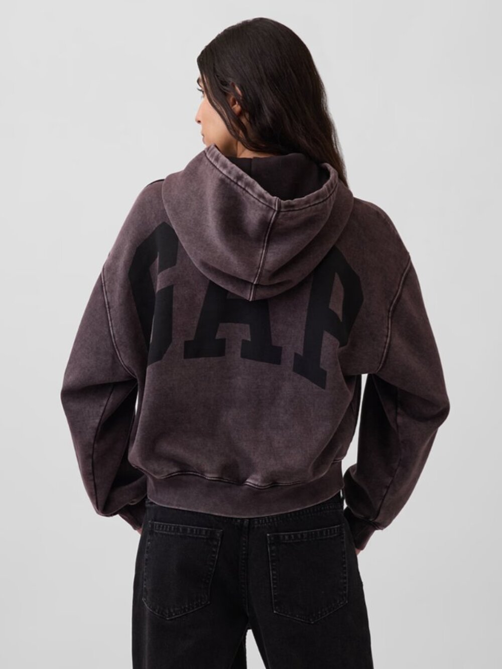 GAP VintageSoft Crop Logo Hoodie